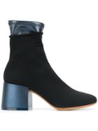 Mm6 Maison Margiela Layered Design Ankle Boots - Black