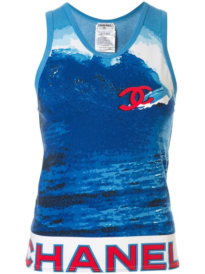 Chanel Pre-owned Surf Line Vest Top - Blue