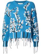 Cédric Charlier Cherry Blossom Sweater - Blue