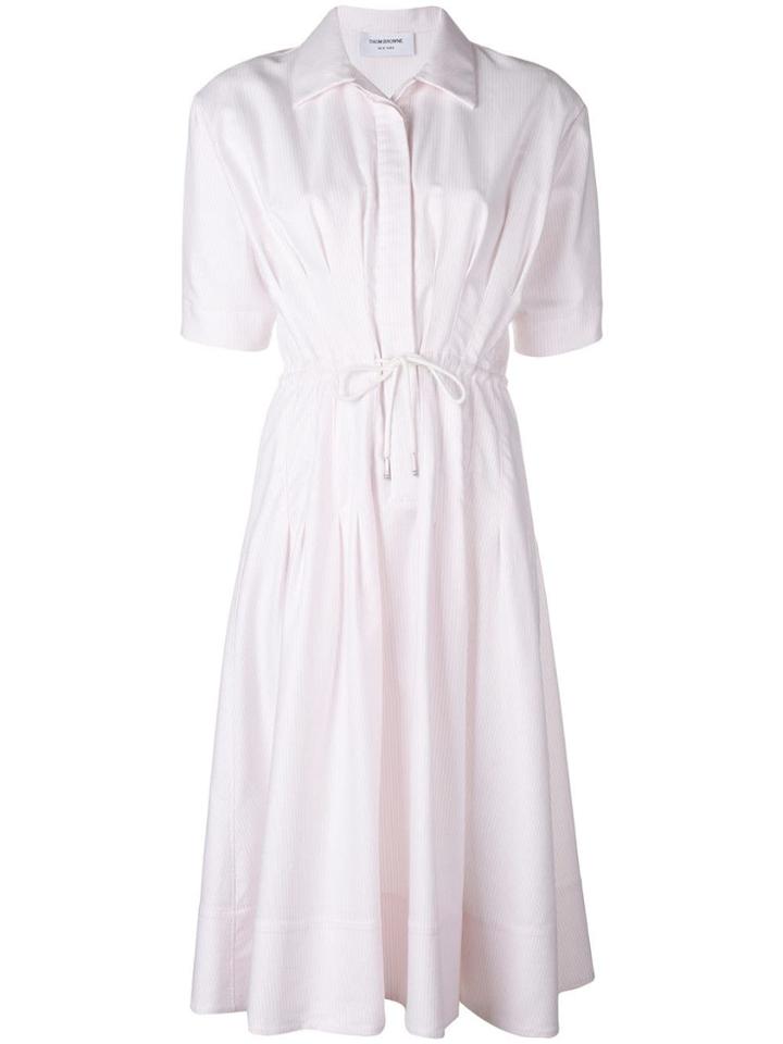 Thom Browne University Stripe Drawstring Dress - Pink