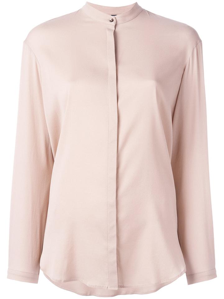 Eleventy Top With Discreet Front Fastening, Women's, Size: 46, Pink/purple, Silk/spandex/elastane