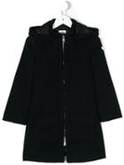 Armani Junior - Hooded Coat - Kids - Polyamide/viscose/cashmere/virgin Wool - 7 Yrs, Blue