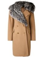 Ermanno Scervino Fur Collar Coat - Nude & Neutrals