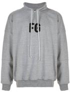 Fear Of God Logo Hoodie - Grey