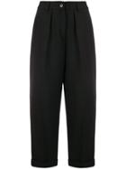 Twin-set Cropped Tailored Trousers - Black