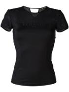 Versace Versace Gym Mesh Panel T-shirt, Women's, Size: 5, Black, Polyamide/spandex/elastane