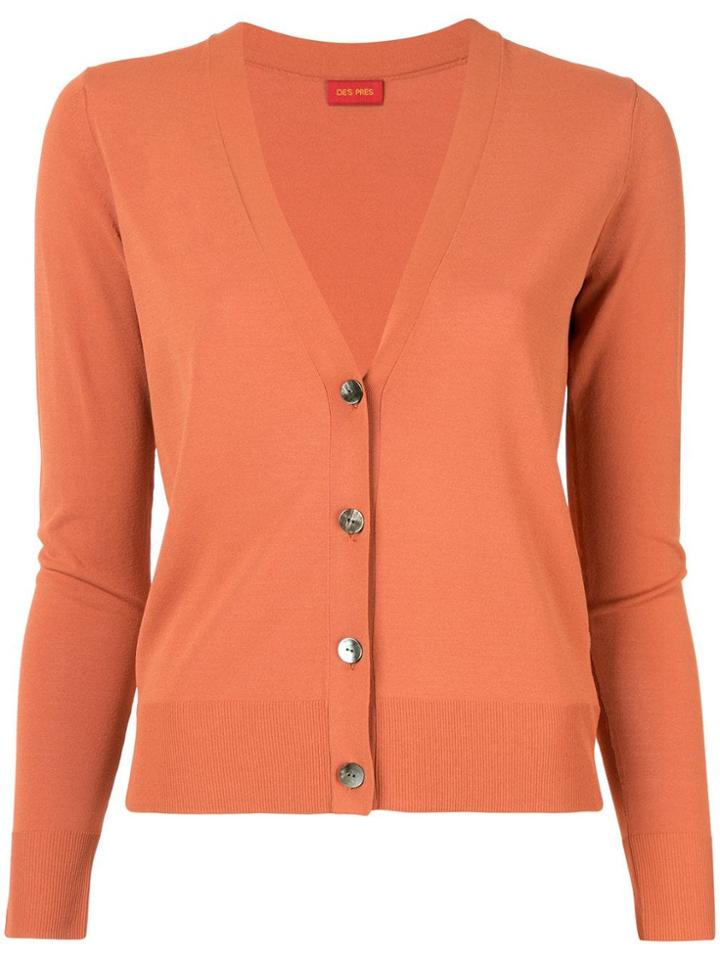 Des Prés Button Down Cardigan - Orange