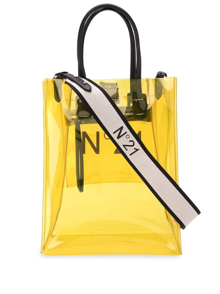Nº21 Transparent Mini Shopper - Yellow