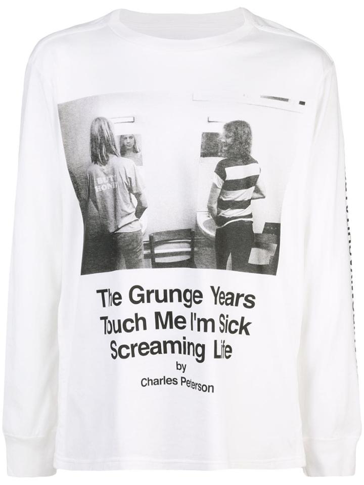 Takahiromiyashita The Soloist The Grunge Years Printed Top - White