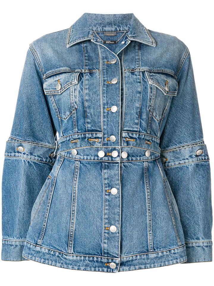 Alexander Mcqueen Embellished Denim Jacket - Blue