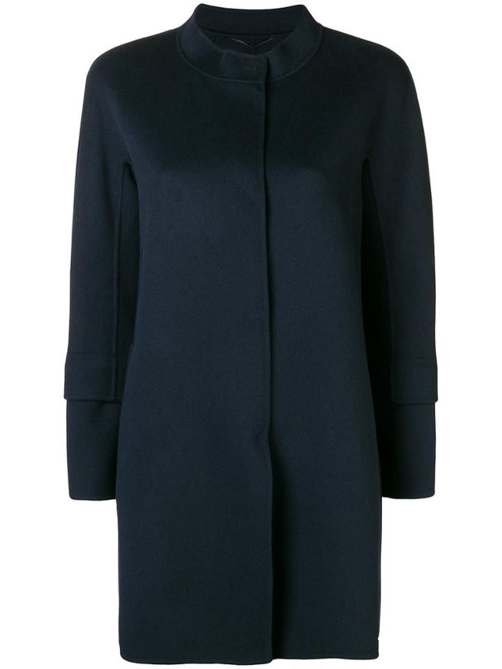 's Max Mara Collarless Coat - Blue