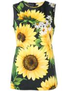 Dolce & Gabbana Sunflower Print Tank Top, Women's, Size: 38, Cotton