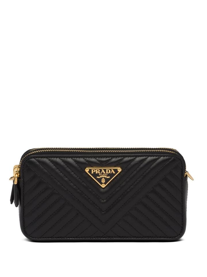 Prada Quilted Mini Shoulder Bag - Black