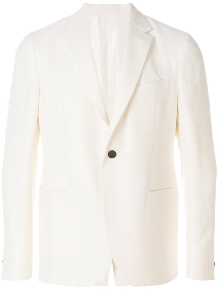 Versace Single Breasted Blazer - White
