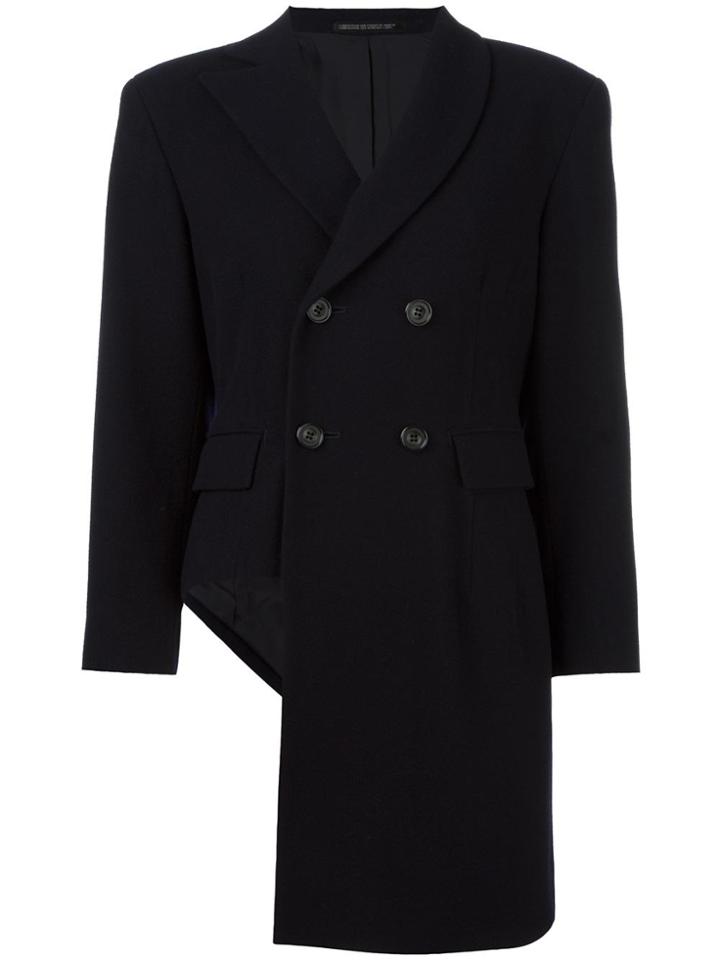 Yohji Yamamoto Vintage Asymmetric Double Breasted Coat - Blue