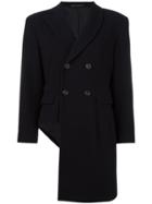 Yohji Yamamoto Vintage Asymmetric Double Breasted Coat - Blue