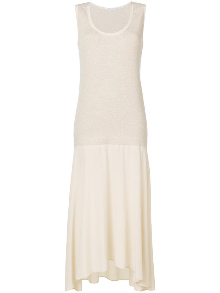 Agnona Sleeveless Ribbed Dress - Nude & Neutrals