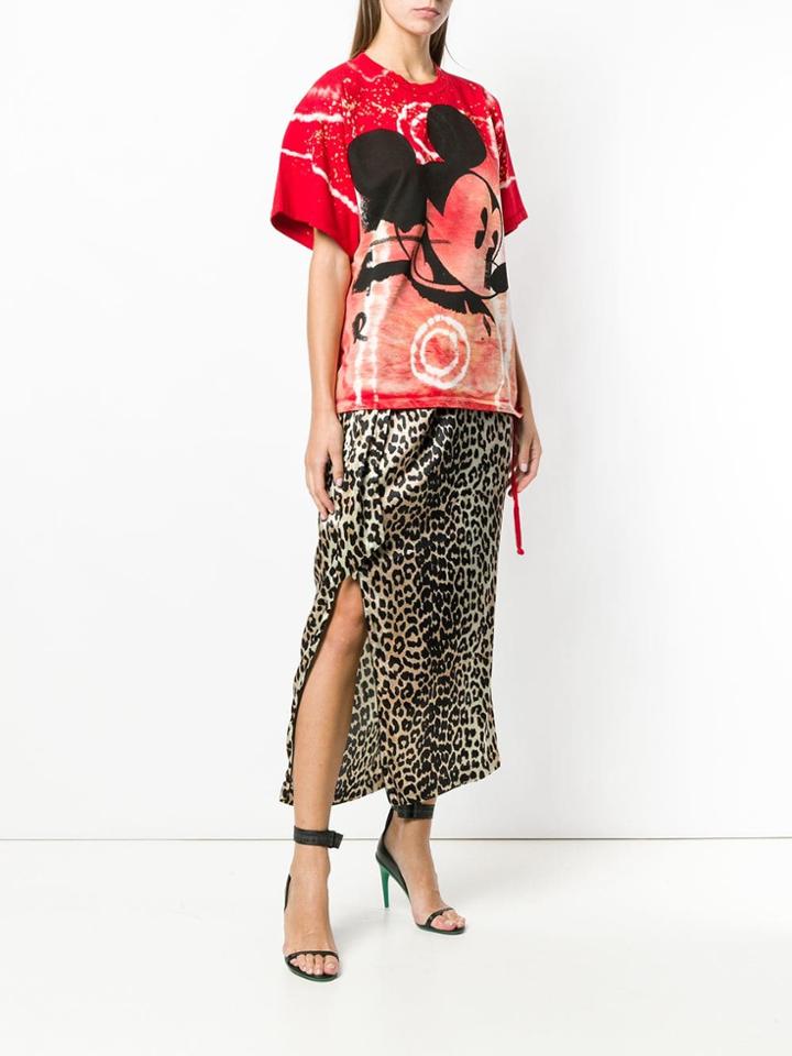 Faith Connexion Mickey Print T-shirt - Red