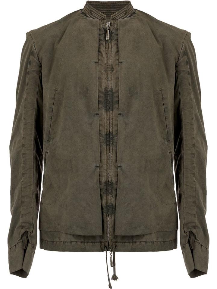 Masnada Zipped Fitted Jacket - Brown