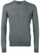 Giorgio Armani Classic Fitted Sweater - Grey