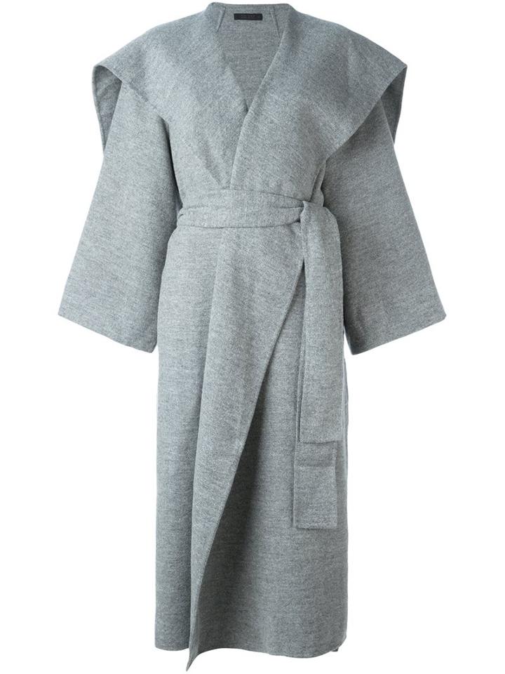 The Row Detachable Belt Coat, Women's, Size: Medium, Grey, Nylon/alpaca/virgin Wool