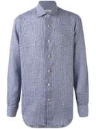 Kiton - Classic Shirt - Men - Linen/flax - 41, Blue, Linen/flax