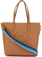 Anya Hindmarch Small Smiley Tote, Women's, Brown, Calf Leather