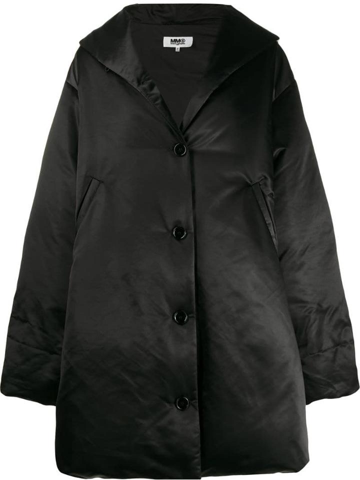 Mm6 Maison Margiela Oversized Padded Coat - Black