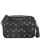 Michael Michael Kors Ginny Grommeted Quilted Cross Body Bag - Black