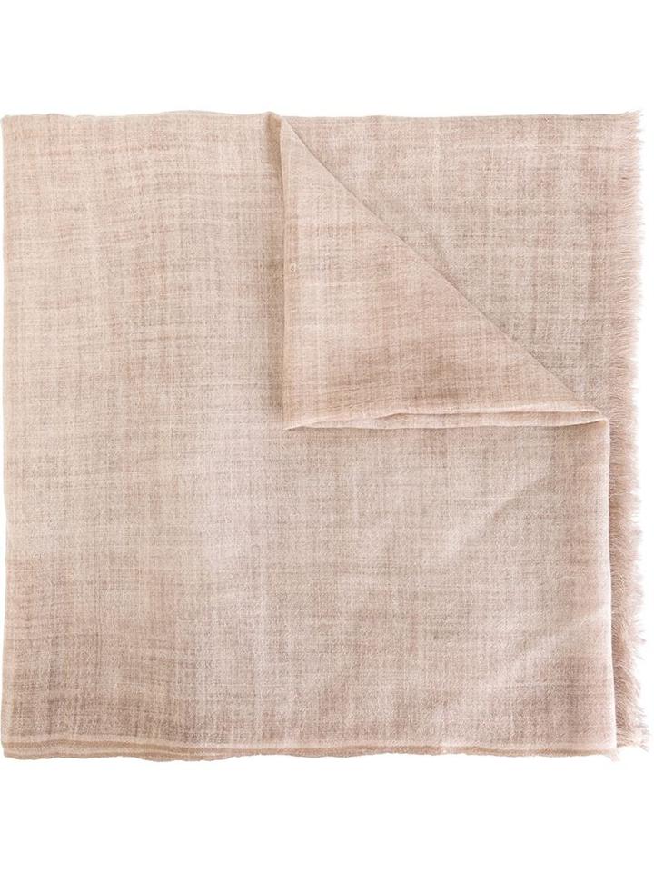 Eleventy Washed Effect Fringed Scarf