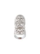 Loree Rodkin Diamond Cross Long Ring, Women's, Size: 46, Metallic