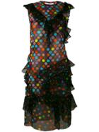 Givenchy Polka Dot Ruffled Dress - Black