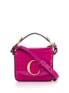 Chloé Metal Logo Mini Cross Body Bag - Pink