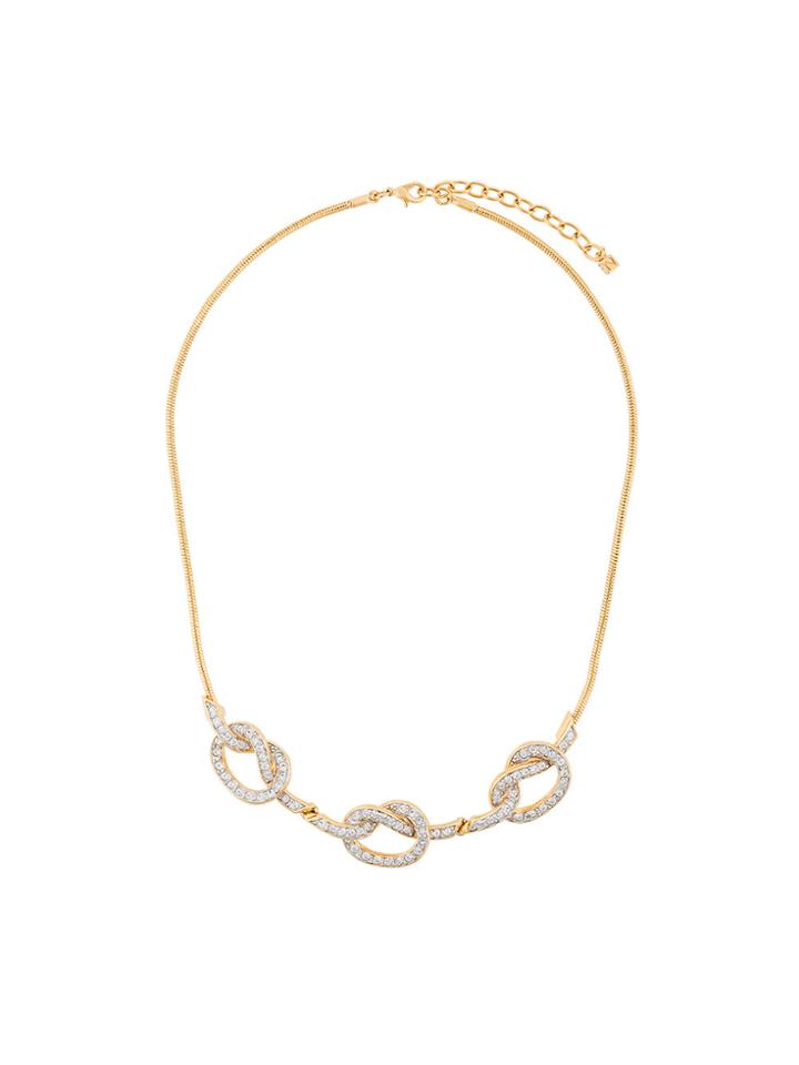 Nina Ricci Vintage 1980s Vintage Nina Ricci Knot Necklace - Metallic