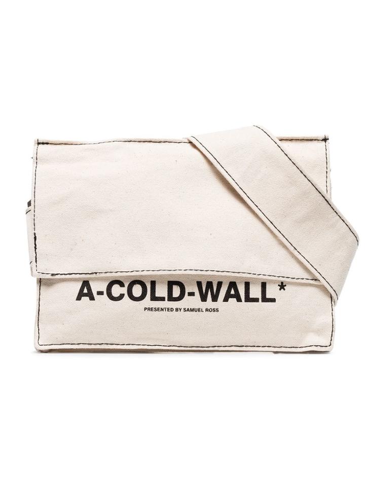 A-cold-wall* Acw Logo Lthr Xbdy Ntrl - Nude & Neutrals