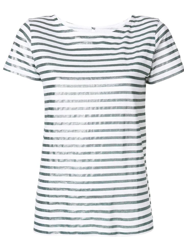 Majestic Filatures Metallic Striped T-shirt - White