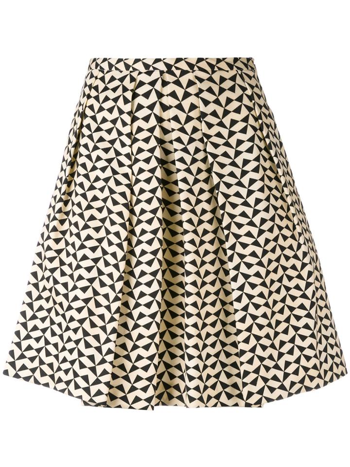 Eggs Triangle Print Skirt - Black
