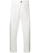 Ann Demeulemeester High-waisted Tapered Trousers - White