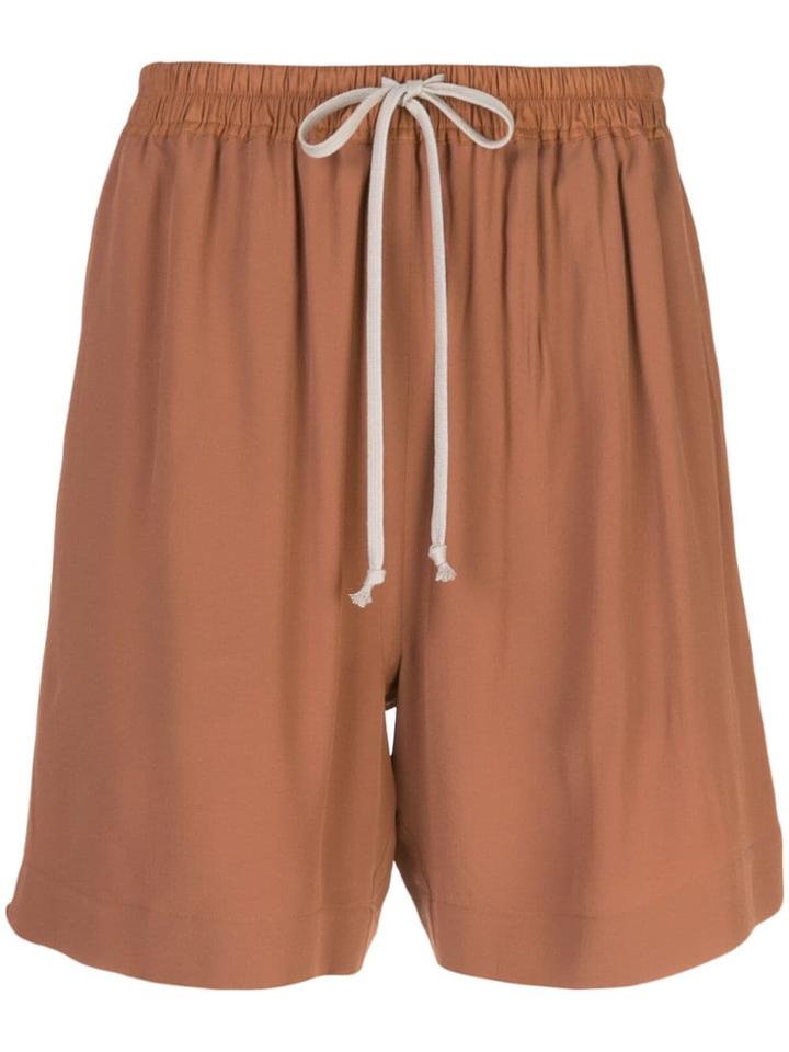 Rick Owens High-waisted Track Shorts - Brown