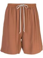Rick Owens High-waisted Track Shorts - Brown