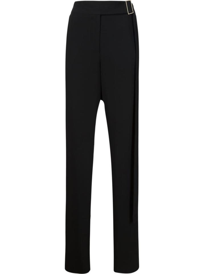Jason Wu Crepe Wide Leg Trousers, Women's, Size: 6, Black, Viscose Crepe