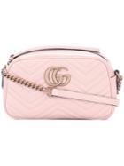 Gucci Gg Marmont Shoulder Bag, Women's, Pink/purple, Calf Leather