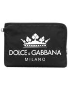 Dolce & Gabbana Logo Print Clutch Bag - Black
