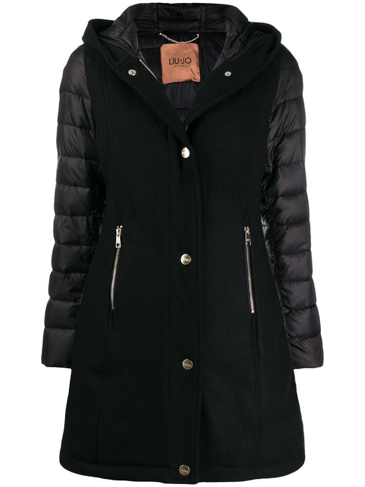 Liu Jo Panelled Puffer-sleeve Jacket - Black