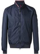 Moncler Striped Trim Lightweight Jacket, Men's, Size: 6, Blue, Polyamide