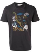 Coach Graphic Print T-shirt, Men's, Size: Medium, Blue, Cotton