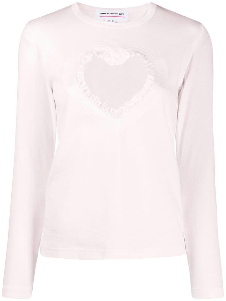 Comme Des Garçons Girl Cut-out Heart T-shirt - Pink