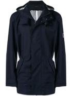 Z Zegna Hooded Trench Coat - Blue