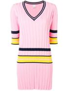 Pinko V-neck Ribbed Long Sweater