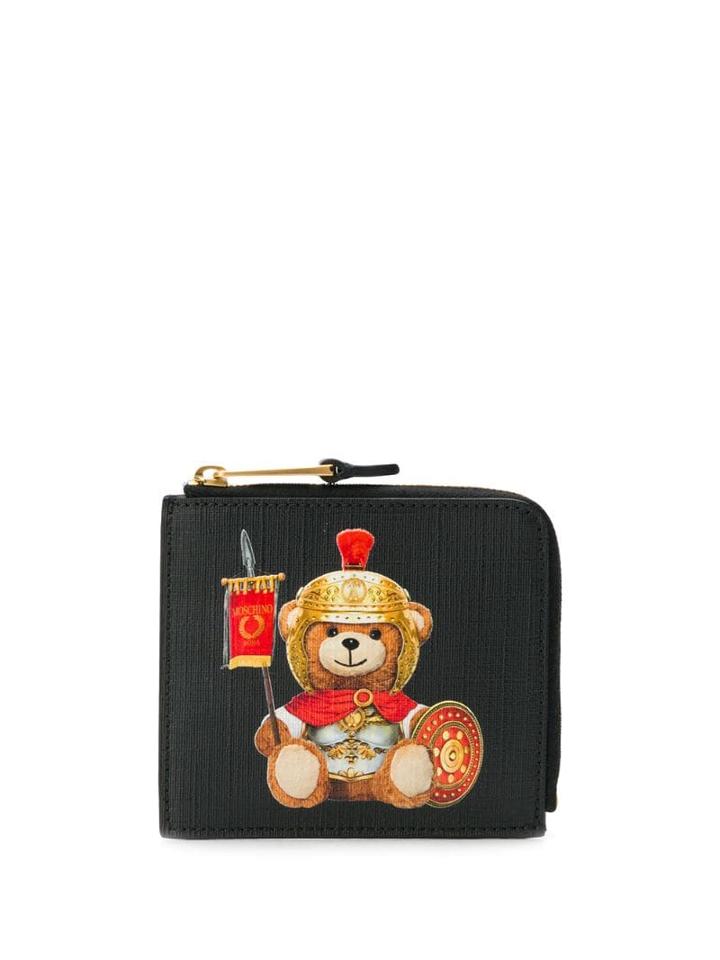 Moschino Roman Teddy Bear Wallet - Black